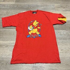 Vintage Winnie The Pooh Shirt Mens L / XL Hunny Disney Originals Red USA Made